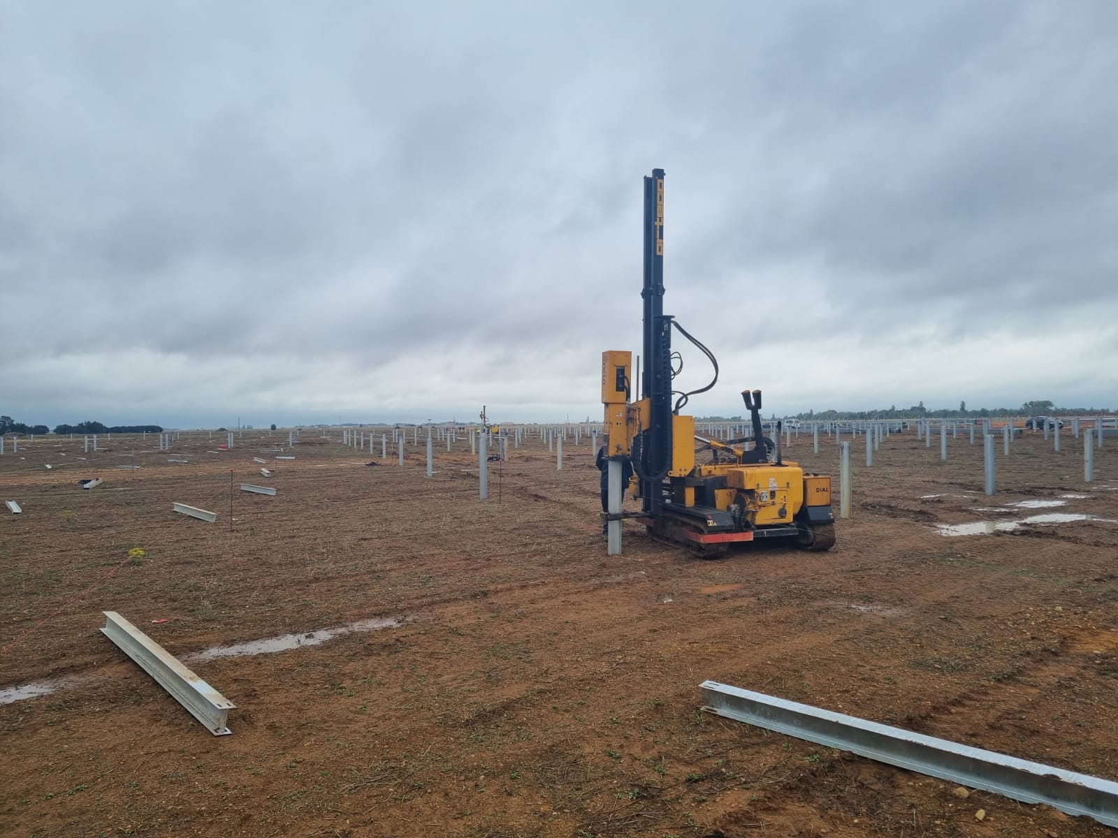 ORTECO solar PV pile installation